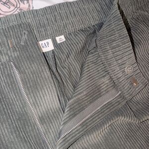 GAP Women's Corduroy Pants - Dark Olive Green